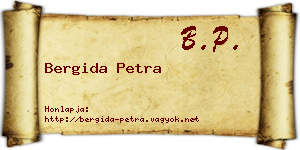Bergida Petra névjegykártya