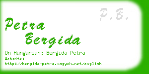 petra bergida business card